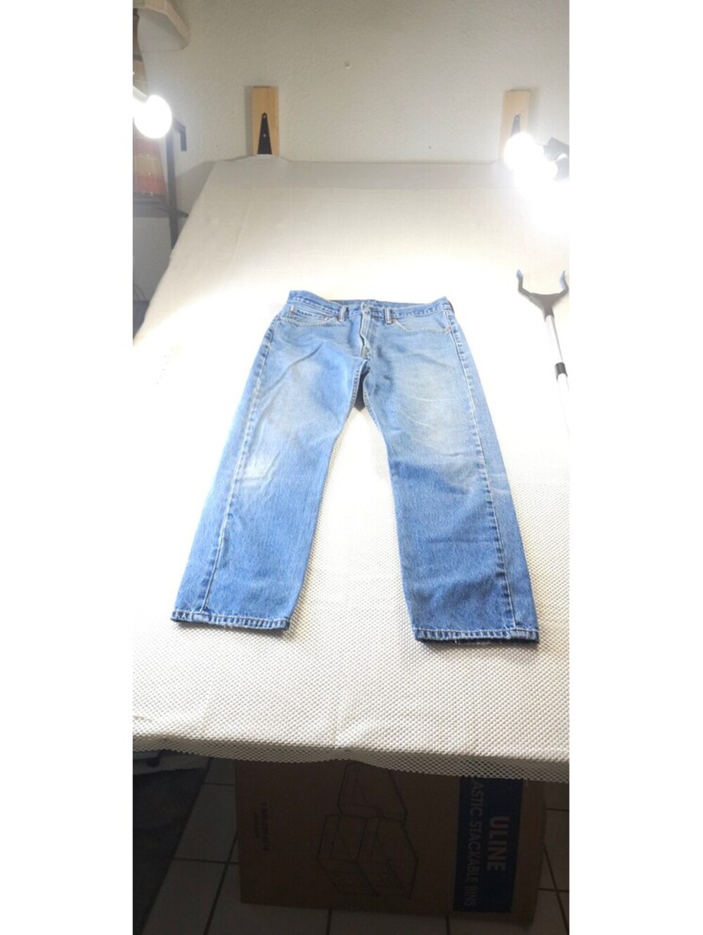 Levi's Classic 505 Light Wash Denim Jeans 36x30